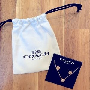 COACH Necklace & Earring Set - Tea Rose